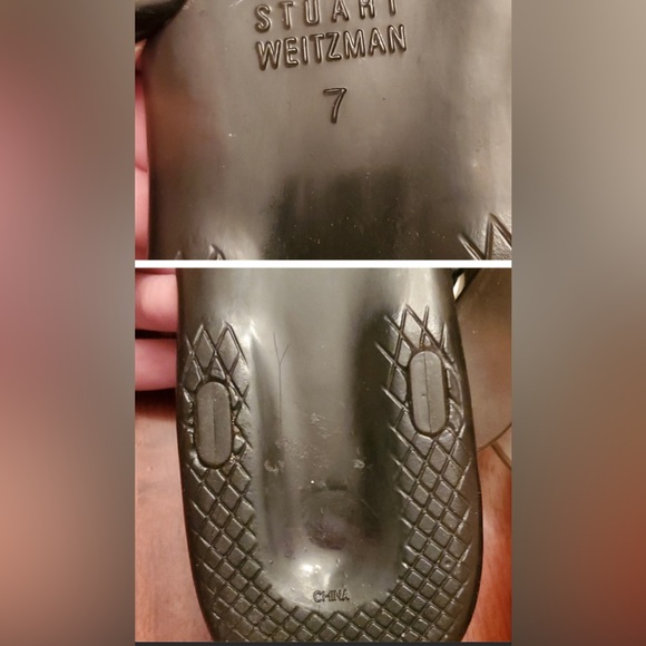 Stuart Weitzman Black Jelly Palma flip flops - some lifting around toe. See pics - Picture 4 of 4